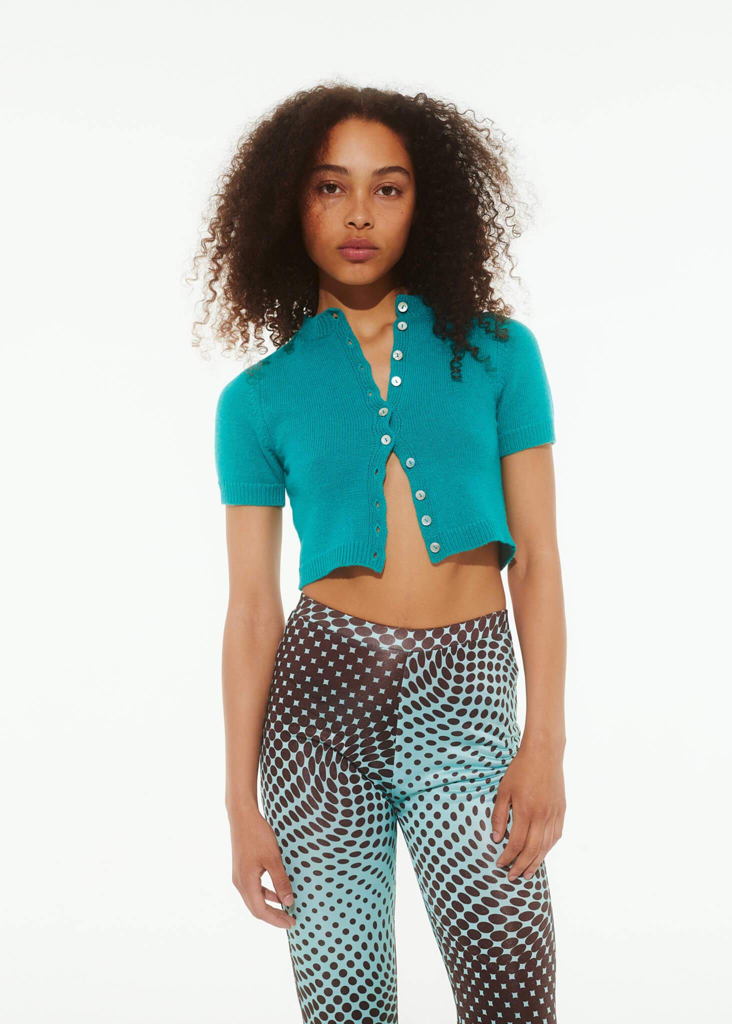 Gimaguas Miranda Mini Cardigan - Turquoise | Garmentory