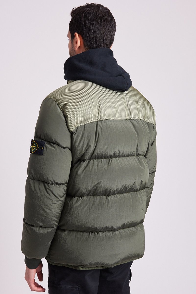 Stone Island Modified Panama 6/3 HT Nylon Mix Down-TC Jacket