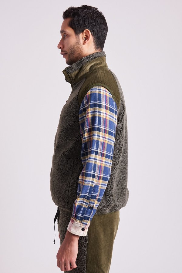 Orslow Boa Fleece Vest - Army Green | Garmentory