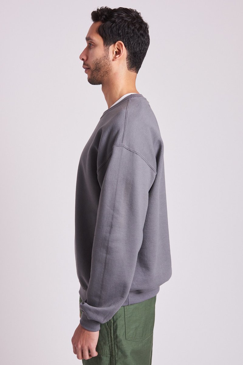 n-hoolywood Crew Neck Sweat Shirt - Charcoal | Garmentory