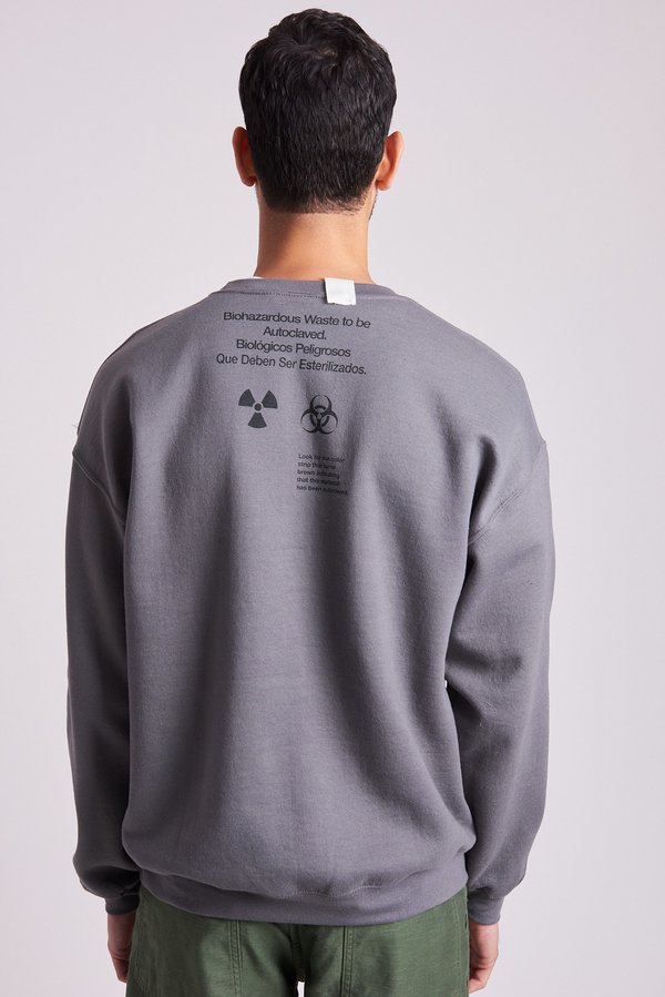 n-hoolywood Crew Neck Sweat Shirt - Charcoal | Garmentory