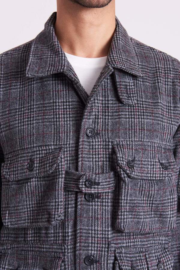 Engineered Garments Poly Wool Glen Plaid Explorer Shirt Jacket