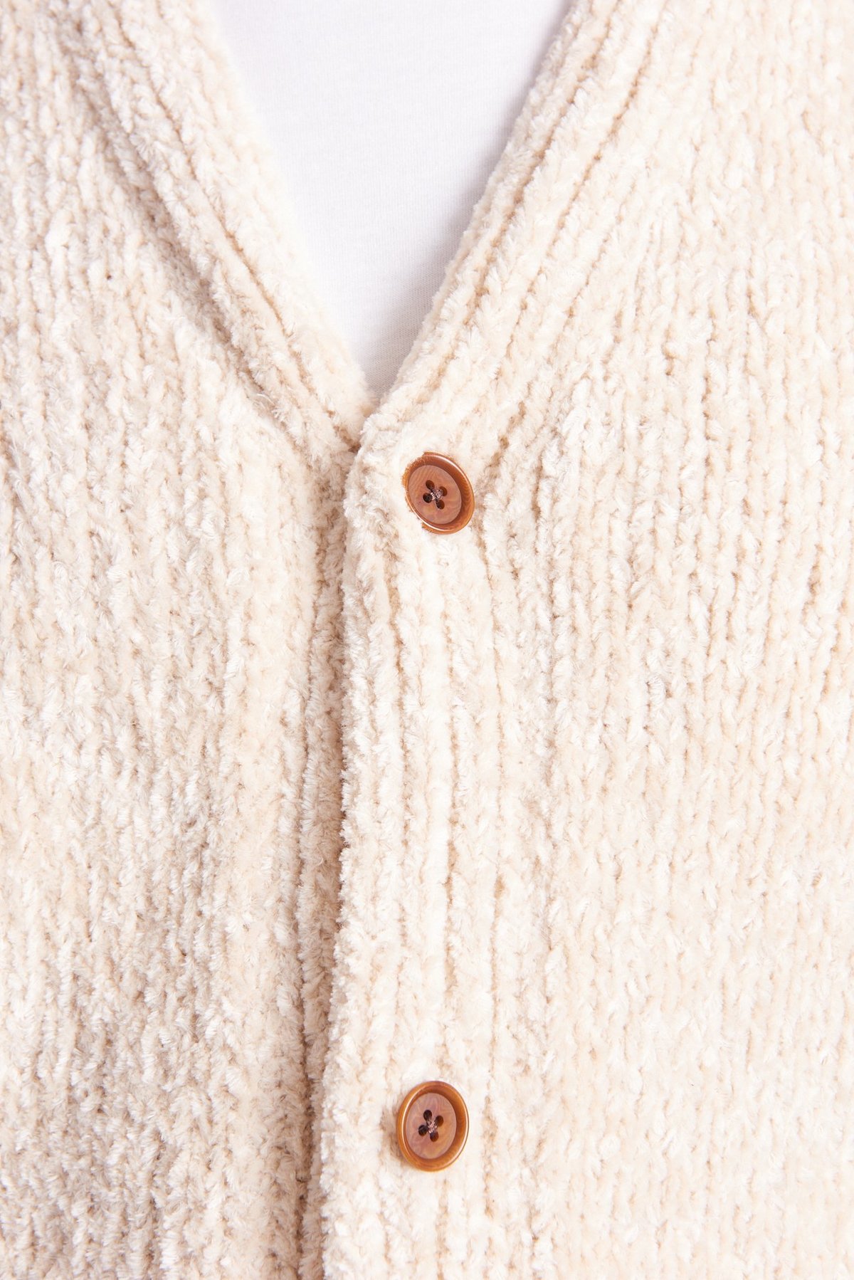 TS(S) Hand Dyed Mole Yarn Knit Cardigan - Natural | Garmentory