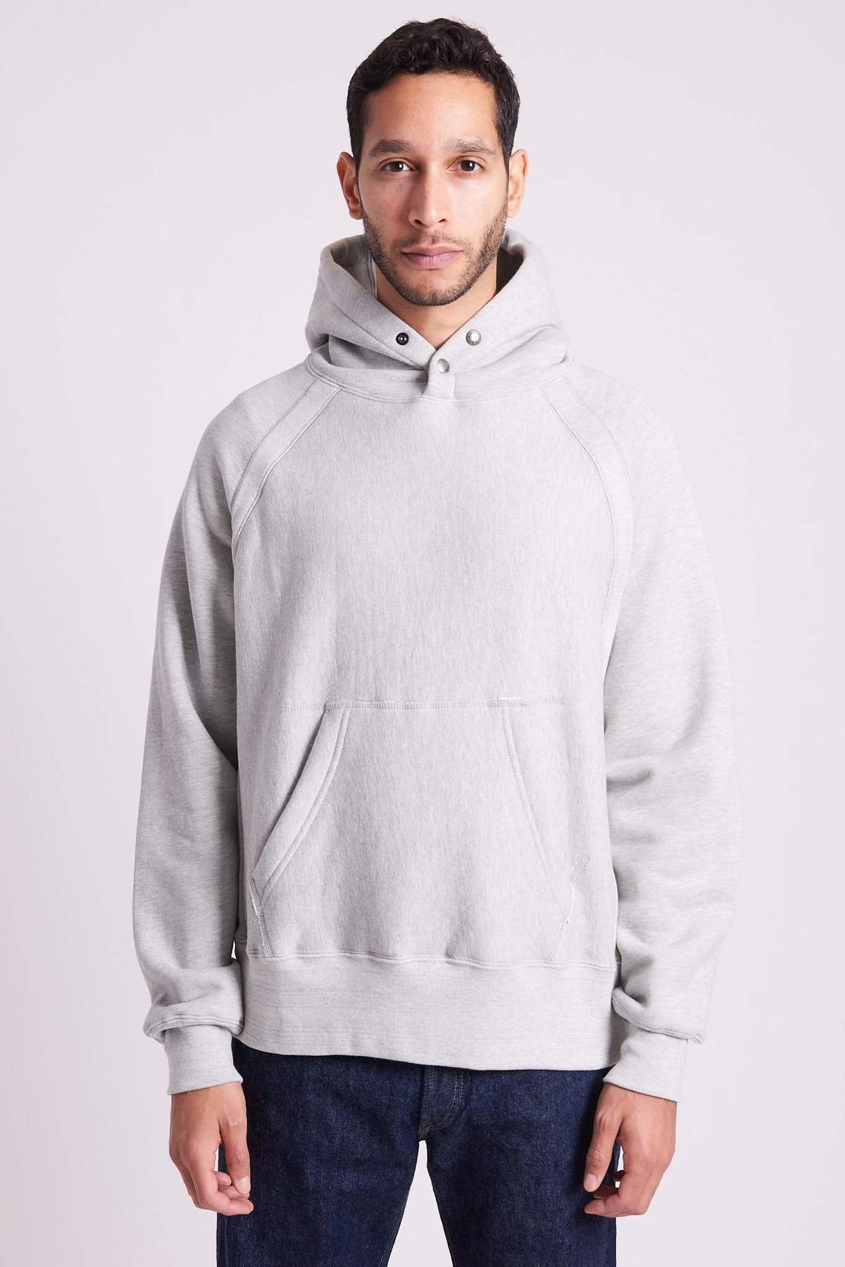 Engineered Garments Raglan Hoody Heavy Fleece - Heather Grey