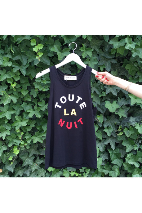 "Toute La Nuit" Foil Racerback Tank "Toute La Nuit" Foil Racerback Tank