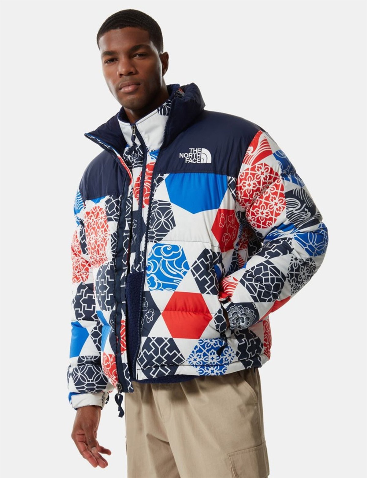 THE NORTH FACE Printed 1996 Retro Nuptse Jacket - Blue IC Geo 