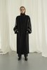 K M by L A N G E Cocoon Wool Coat - Black - Thumbnail 1