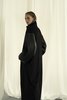 K M by L A N G E Cocoon Wool Coat - Black - Thumbnail 3