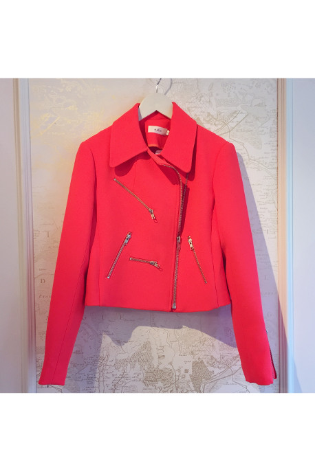 A.L.C. Ekberg Double Face Scuba Knit Moto Jacket A.L.C. Ekberg Double Face Scuba Knit Moto Jacket