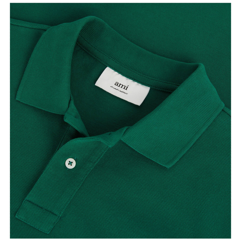【送料&関税込】Ami Alexandre Mattiussi Green Polo With All- AMI Alexandre Mattiussi Ami De Coeur Polo Shirt, $88