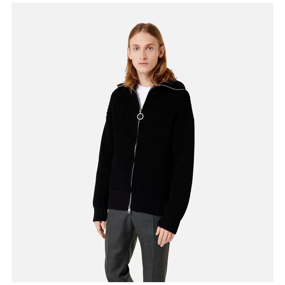 AMI Paris zipped cardigan - black | Garmentory