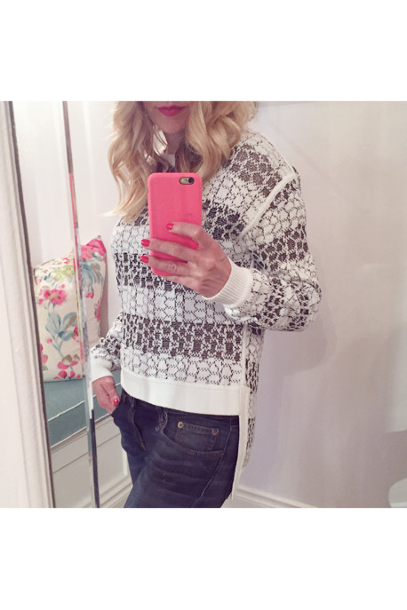 10 Crosby by Derek Lam Striped Jacquard Sweater 10 Crosby by Derek Lam Striped Jacquard Sweater