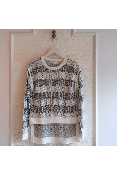 10 Crosby by Derek Lam Striped Jacquard Sweater 10 Crosby by Derek Lam Striped Jacquard Sweater