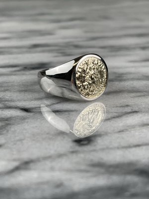 アクセサリー TOMWOOD Coin Ring Angel Gold TOMWOOD angel coin ring 60g Children's 14ct Yellow Gold Cubic