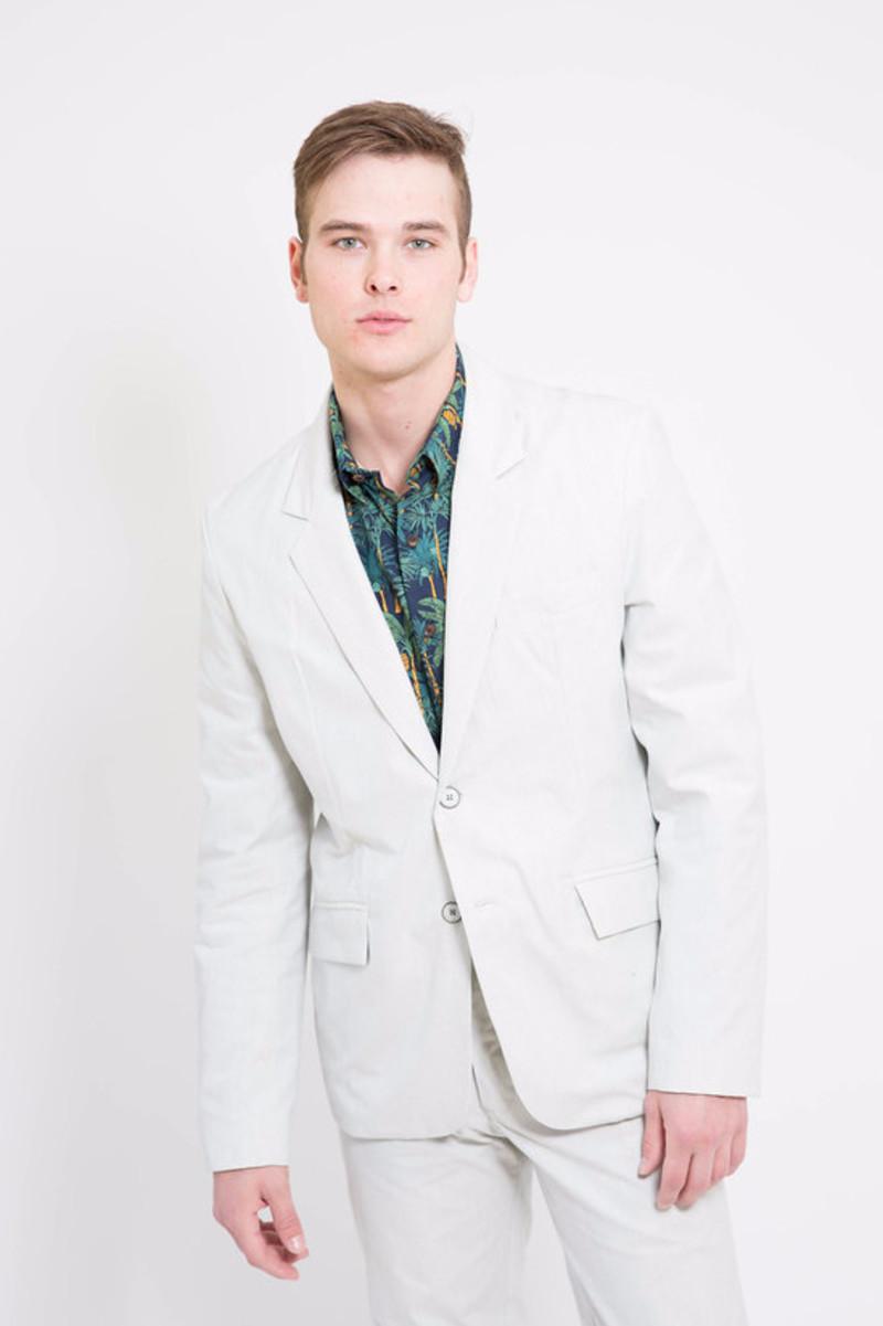 18 Waits Pinstripe Desert Blues Blazer