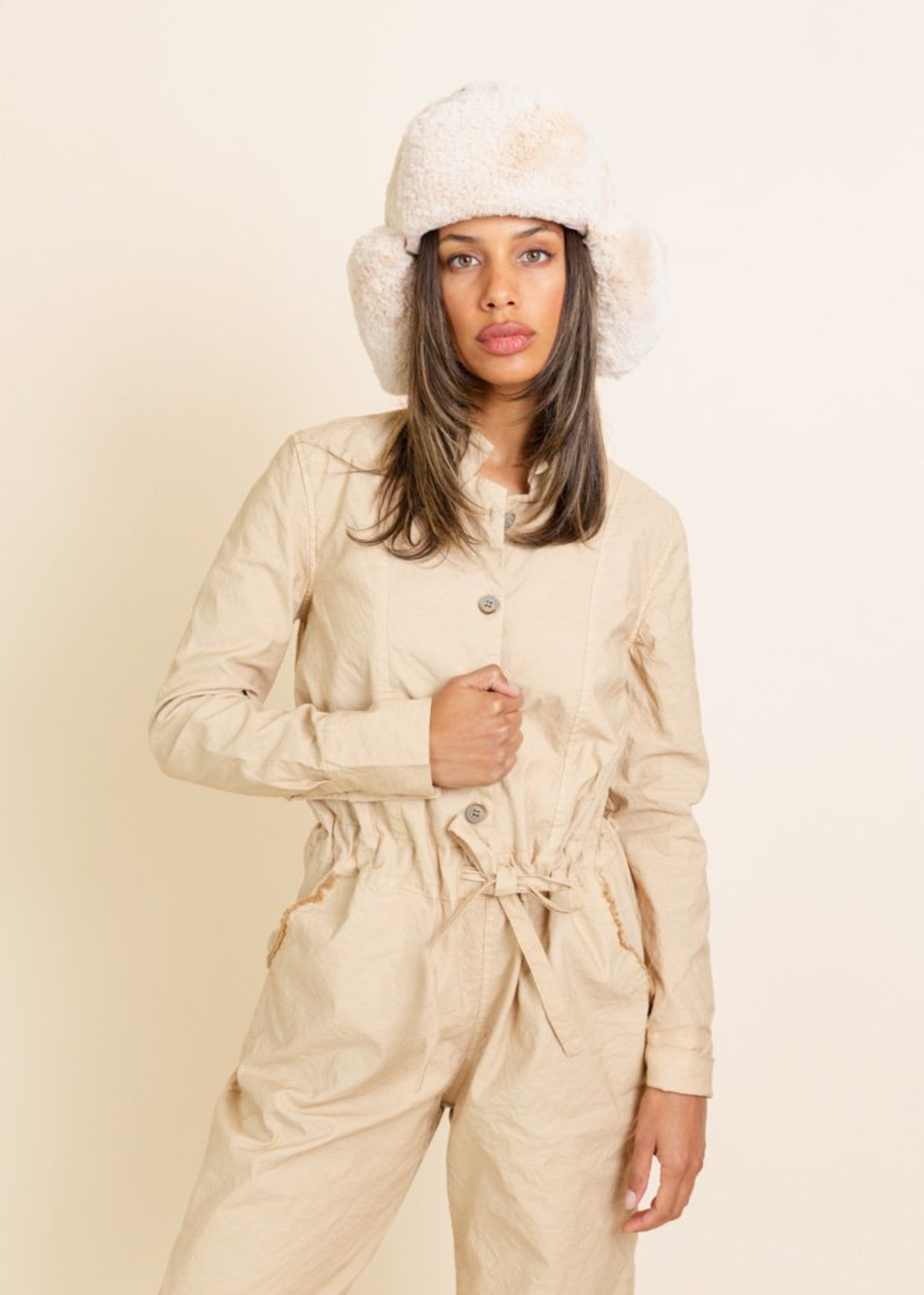 Aequamente Button Front Jumpsuit - Juta - Image 1 of 5