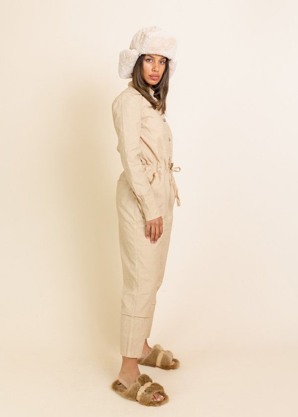 Aequamente Button Front Jumpsuit - Juta