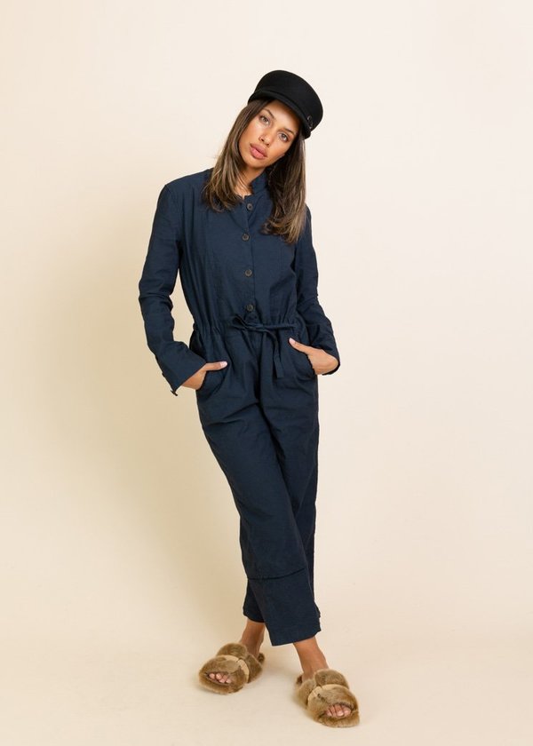 Aequamente Button Front Jumpsuit - Abisso