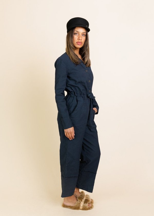 Aequamente Button Front Jumpsuit - Abisso