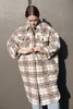 Pipe & Row Quilted Blake Coat - Coffee Plaid - Thumbnail 9