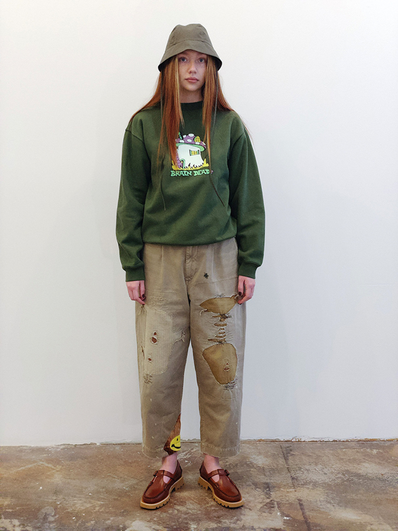 Kapital Katsuragi Lumberjack Damaged Time Pants - Beige
