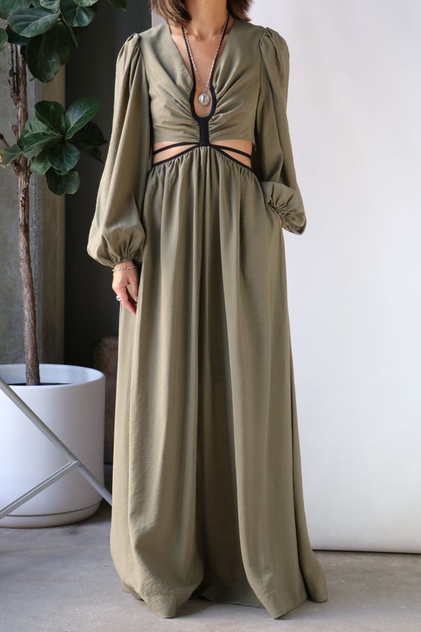 Jonathan Simkhai Tierneigh Teardrop Cutout Maxi Dress - Moss on Garmentory Jonathan Simkhai Tierneigh Teardrop Cutout Maxi Dress - Moss on Garmentory