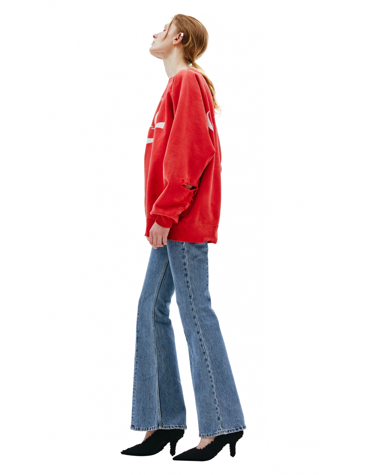 Saint Michael Enjoy hell red sweatshirt | Garmentory