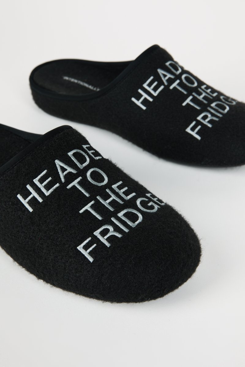 "INTENTIONALLY __________." Late Night Snack Slipper