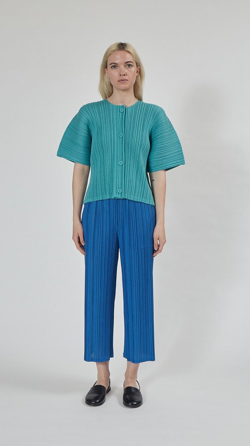 Issey Miyake Pleats Please Kanoko Top - Blue | Garmentory