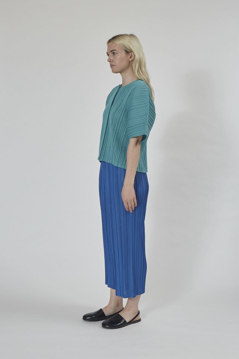 Issey Miyake Pleats Please Kanoko Top - Blue | Garmentory