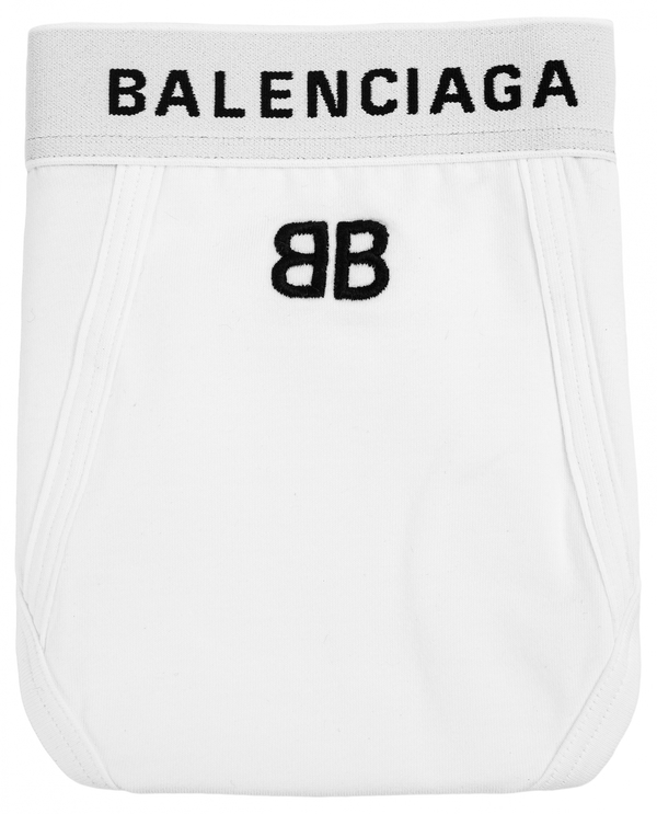 BALENCIAGA WARDROBE UNIFY ショートパンツ ホワイト Balenciaga High Waist Logo Briefs - White | Garmentory
