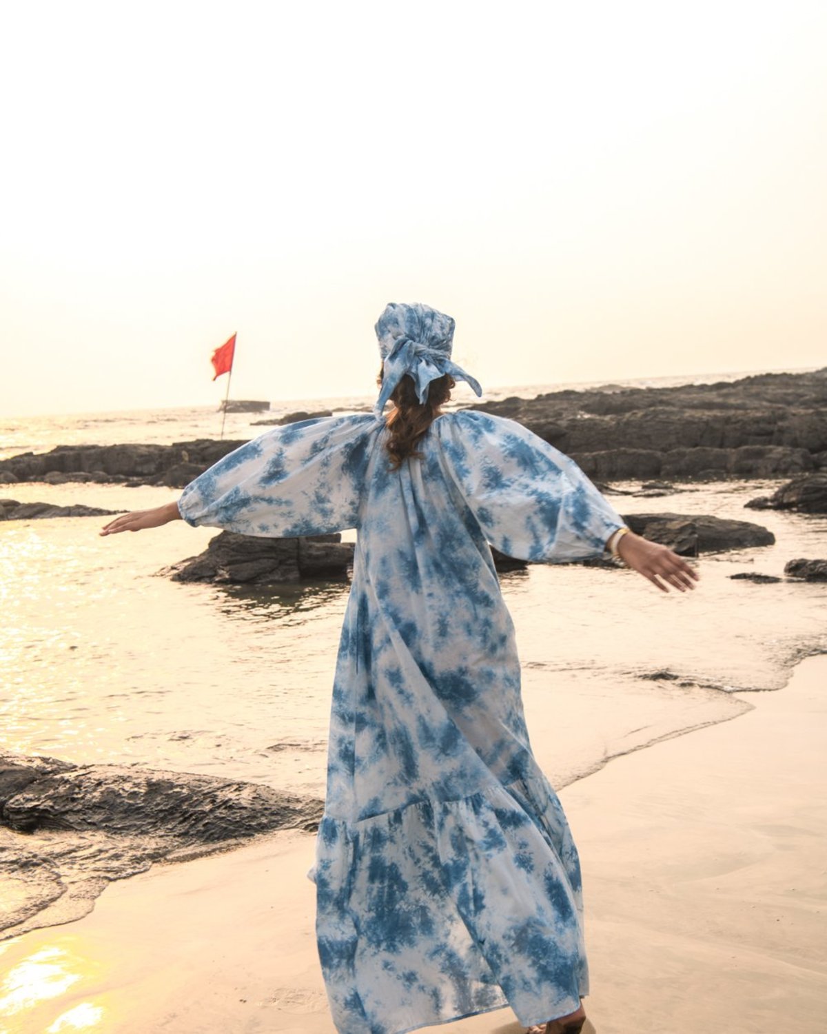 Little Tienda Washed Away Neha Dress - Indigo Blues - Image 1 of 14