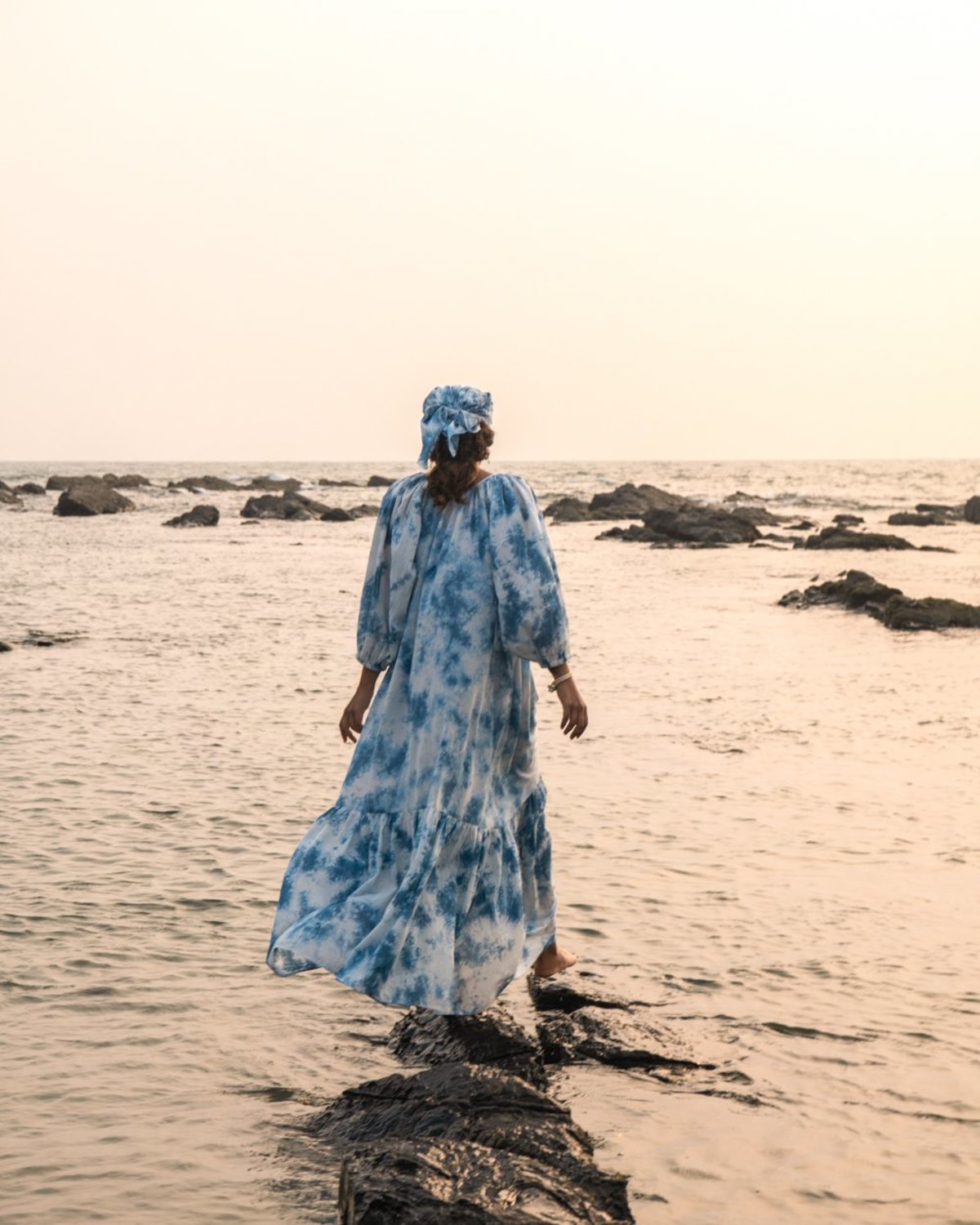 Little Tienda Washed Away Neha Dress - Indigo Blues - Image 4 of 14