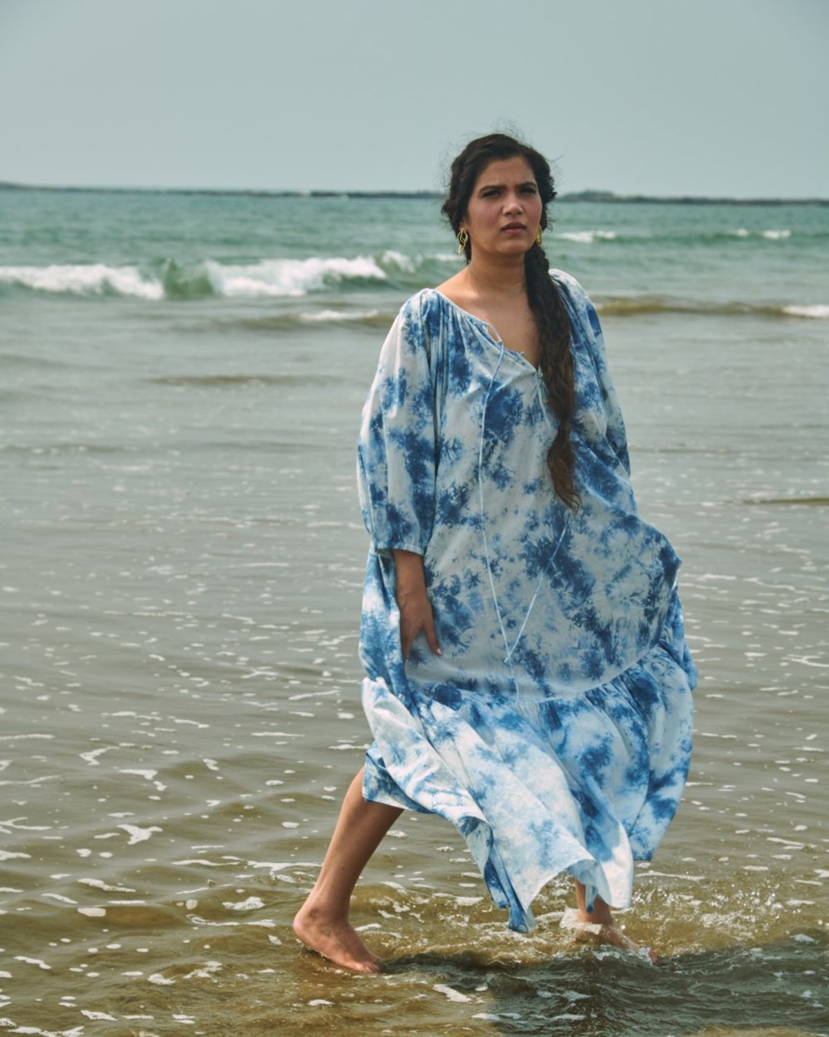 Little Tienda Washed Away Neha Dress - Indigo Blues - Image 6 of 14