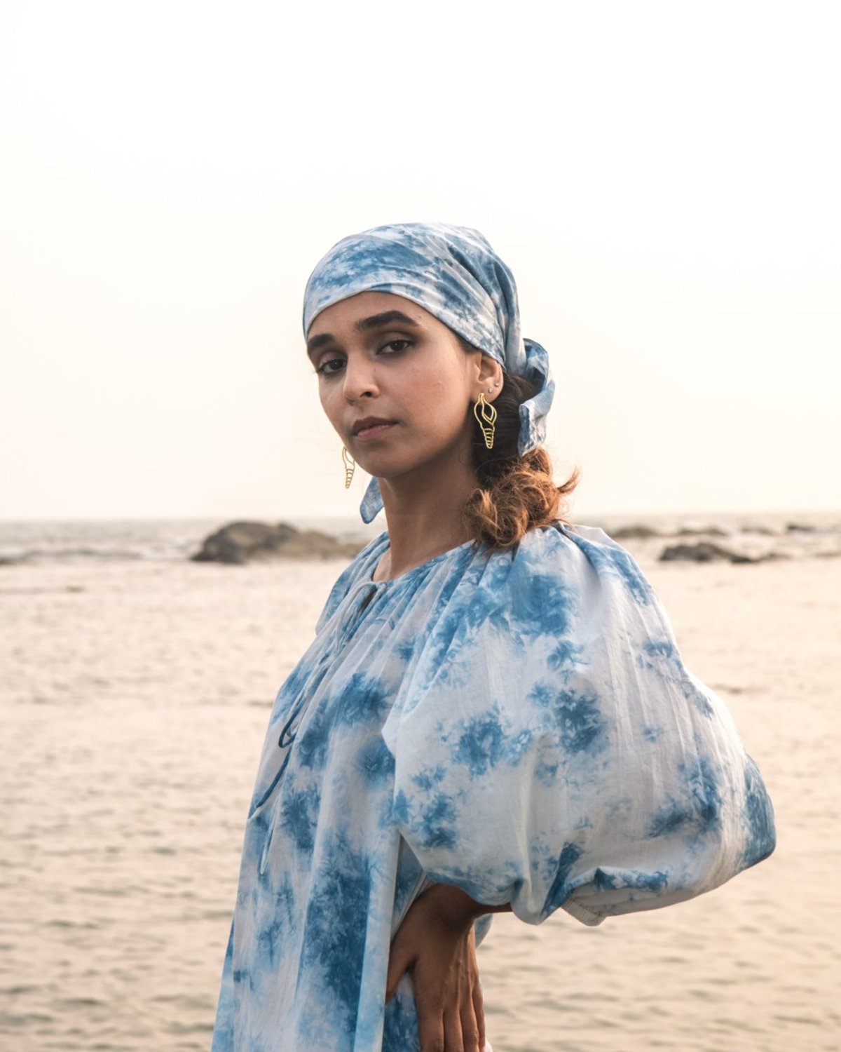 Little Tienda Washed Away Neha Dress - Indigo Blues - Image 7 of 14