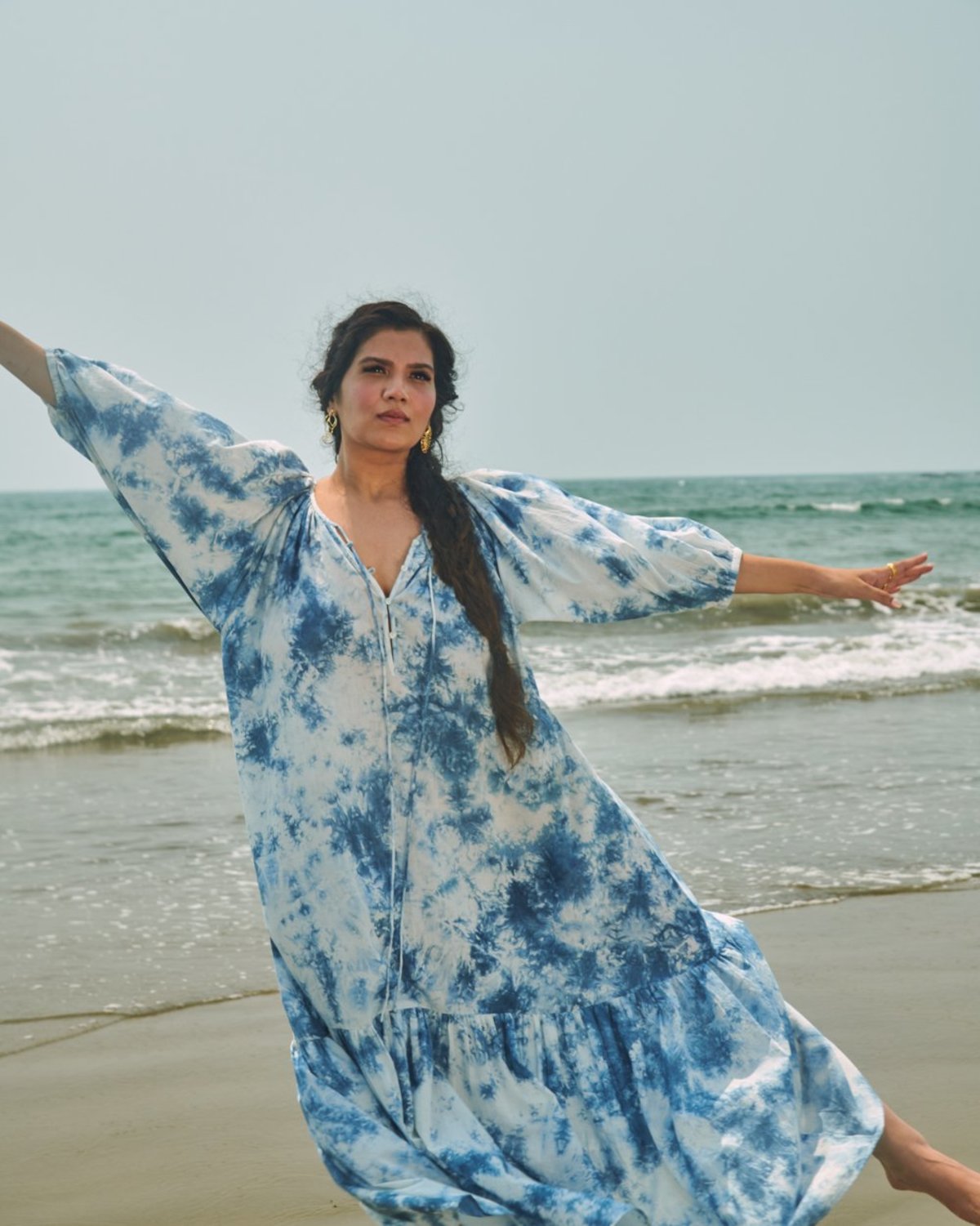 Little Tienda Washed Away Neha Dress - Indigo Blues - Image 12 of 14