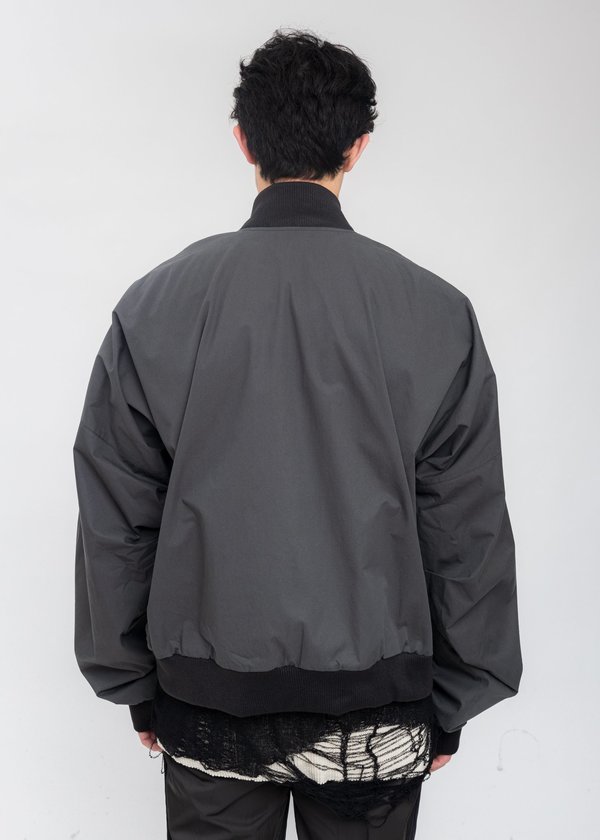 grey cotton bomber jacket