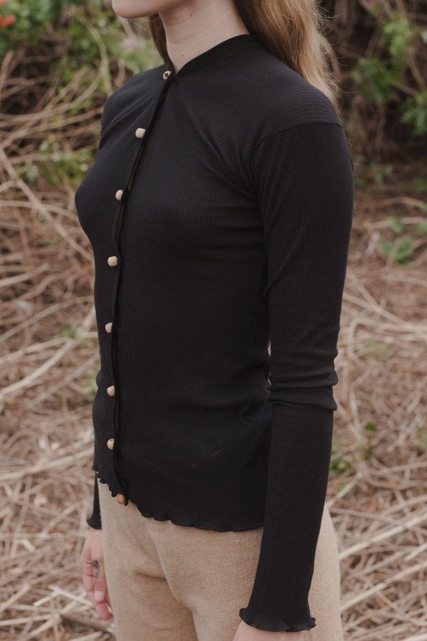 s*i様 baserange tav cardigan black s Baserange Black Tav Cardigan Baserange