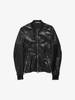Yves Saint Laurent M Ziped Detailed Metall Leather Jacket - Black  - Thumbnail 1
