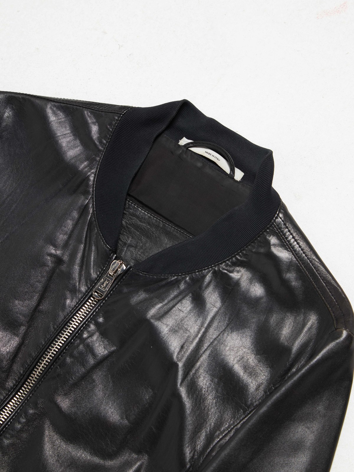 Yves Saint Laurent M Ziped Detailed Metall Leather Jacket - Black  - Image 3 of 7