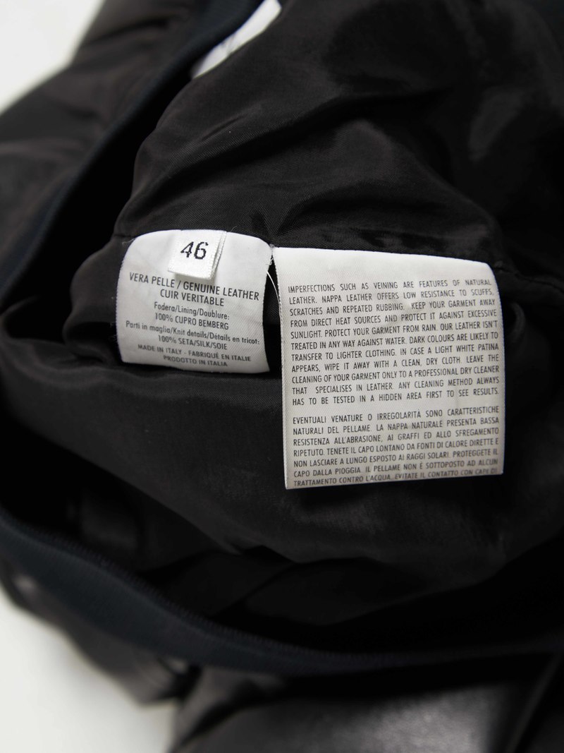 Yves Saint Laurent M Ziped Detailed Metall Leather Jacket - Black 