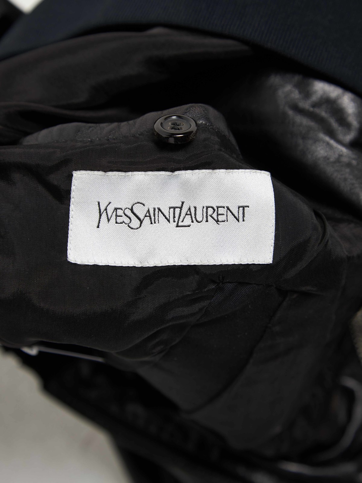 Yves Saint Laurent M Ziped Detailed Metall Leather Jacket - Black  - Image 7 of 7
