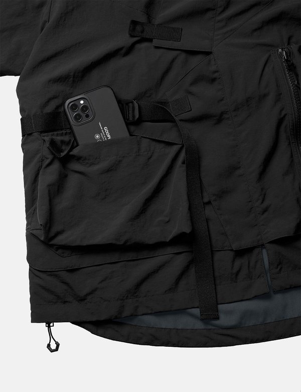 GOOPiMADE VO-01 Tech Utility Kimono Jacket - Black | Garmentory