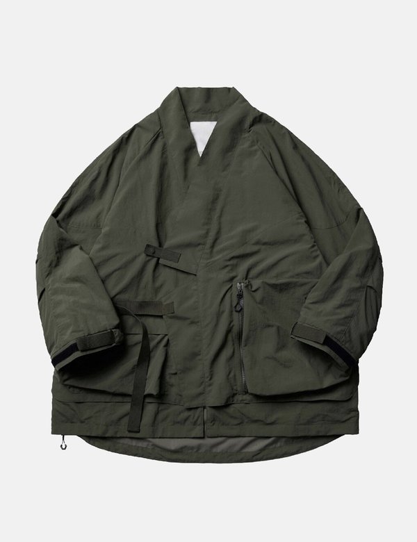 GOOPiMADE VO-01 Tech Utility Kimono Jacket - Olive Green | Garmentory
