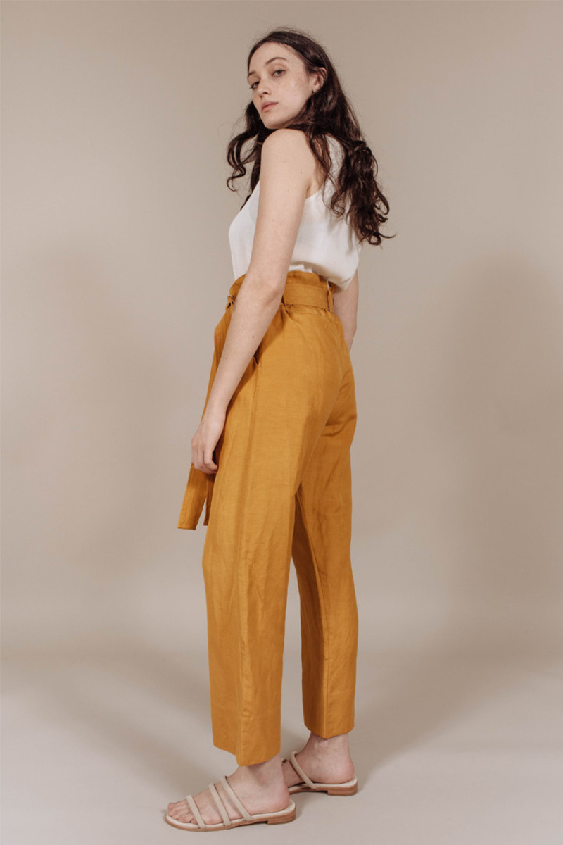 Kamperett Le Tour Paperbag Pant in Marigold