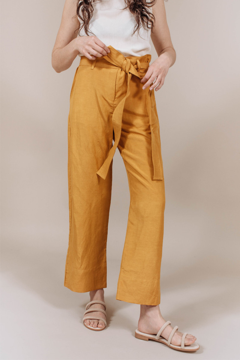 Kamperett Le Tour Paperbag Pant in Marigold