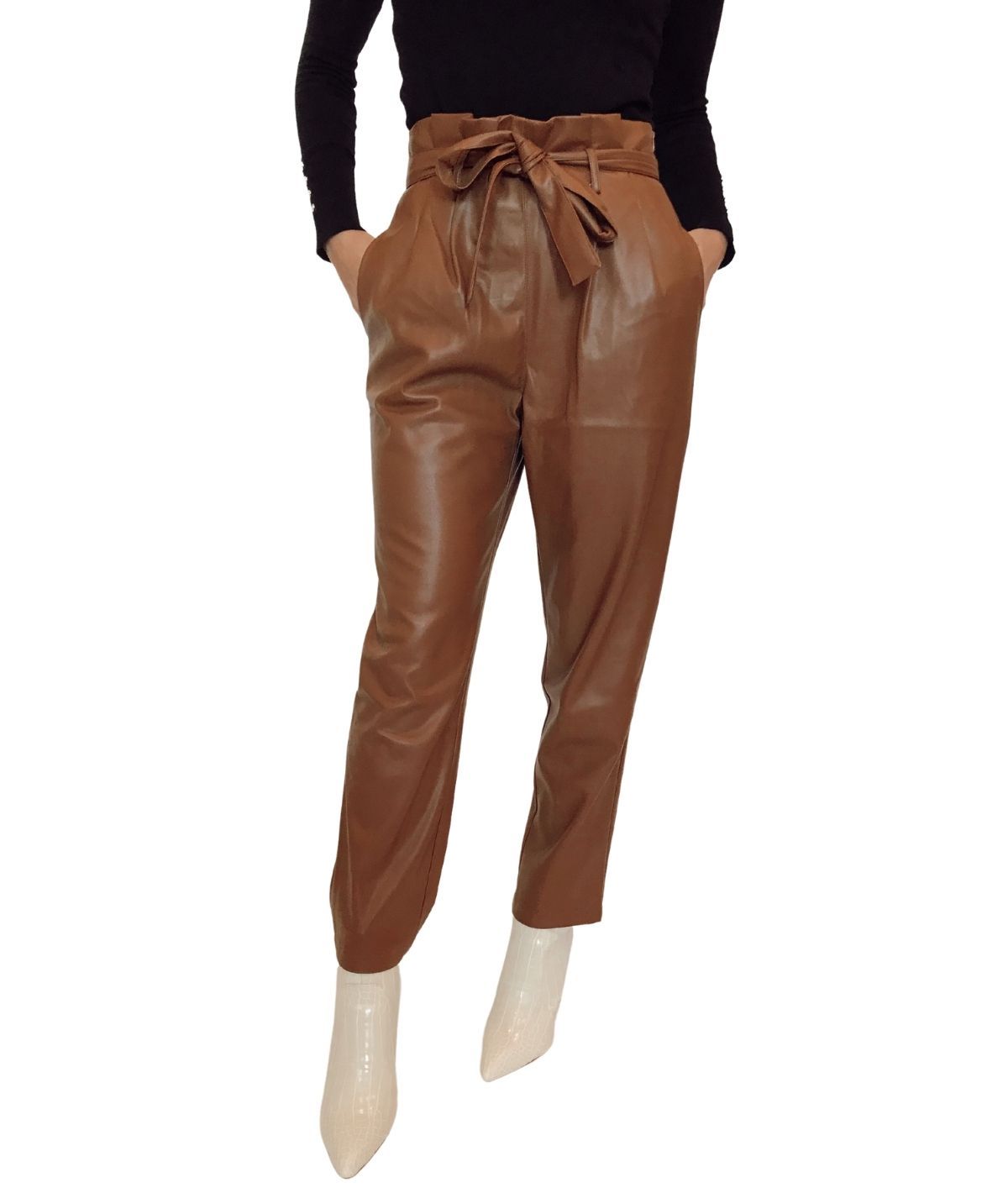 Dolce Cabo Vegan Leather Pant Camel Garmentory