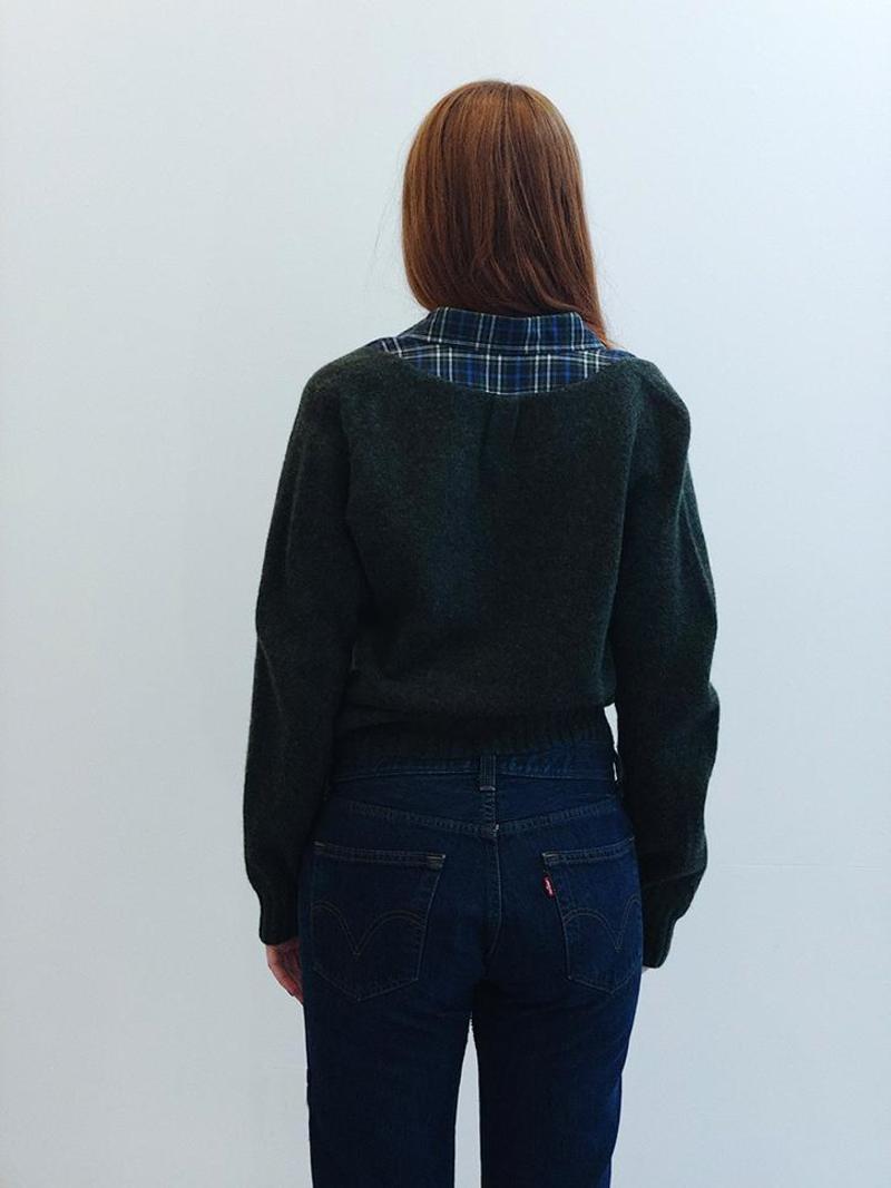 Bless Frontinsertshirt - Green/Blue | Garmentory