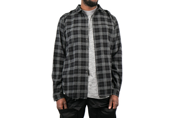 black and grey flannel mens