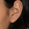 Jennie Kwon Designs Diamond Deco Point Triangle Stud Single Earring - 14k Gold/White Diamond - Thumbnail 1